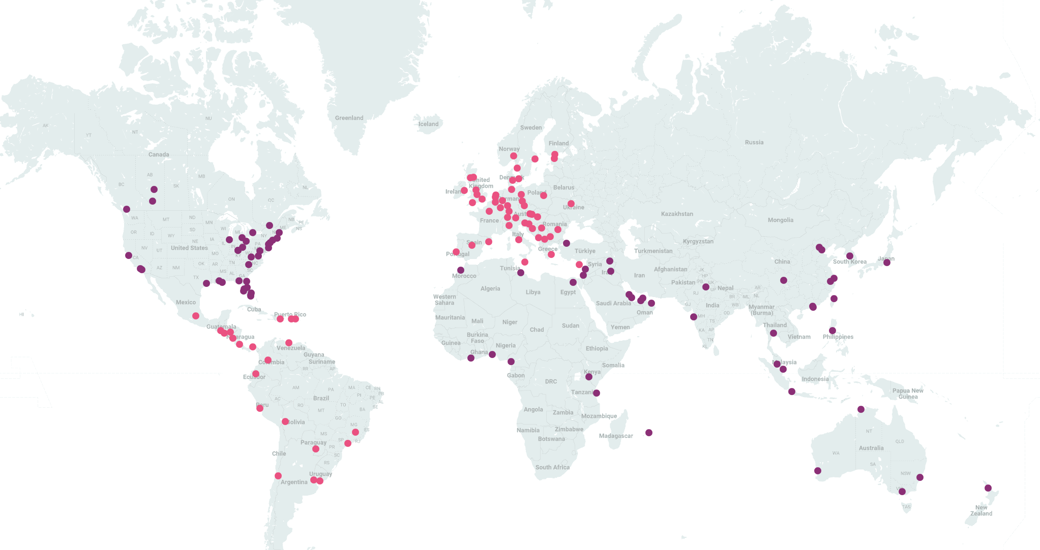Interlaw global network map