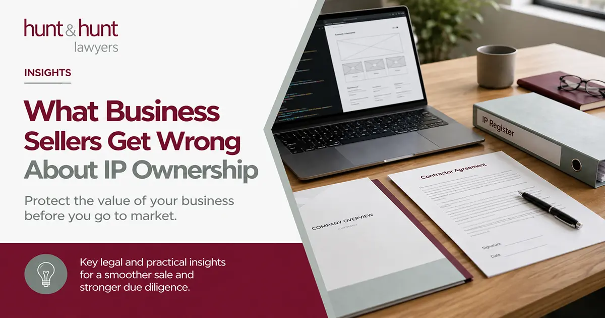 Business sale IP ownership article