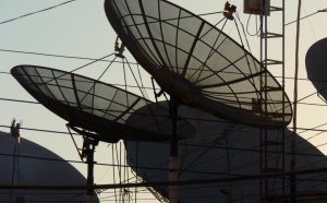 Close-up-of-Satellite-Dishes
