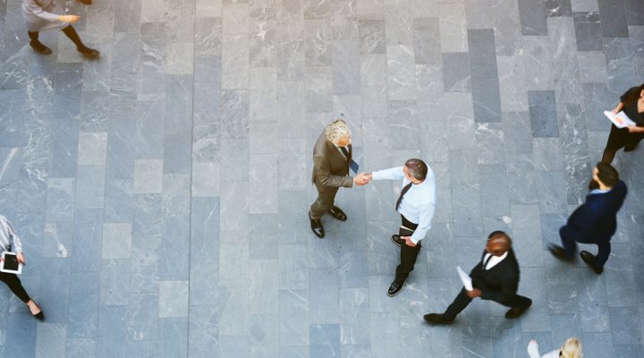 aerial-photo-of-businessmen-shaking-hands